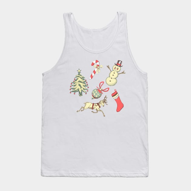 Vintage Style Christmas Tank Top by SakuraDragon